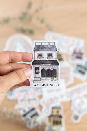 I AM GROUNDED · Sticker · Flower Shop Series - Damrell Designs