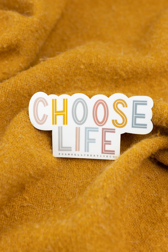 
            
                Load image into Gallery viewer, CHOOSE LIFE · Sticker - Damrell Designs
            
        